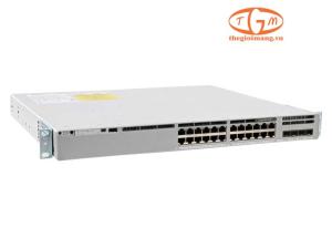 C9300L-24P-4X-M Catalyst 9300 24-port 1G copper with fixed 4x SFP+ uplinks, PoE+, Meraki Advanced or