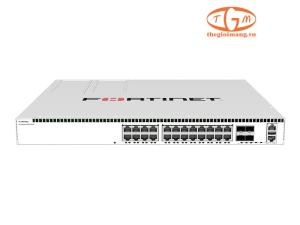 FS-624F-FPOE FortiSwitch 24x 5G RJ45 PoE++ 1440W, 4x 25G SFP28