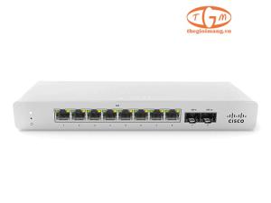 MS130-8-HW Switch Cisco Meraki, 8 Ports 1GE, 2 Ports 1GE SFP uplink, Layer 2, Cloud Managed