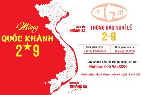 Thông báo nghỉ lễ Quốc Khánh 2/9/2025